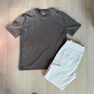 Hollister Mens Boxy Cut T-Shirt Size Brown